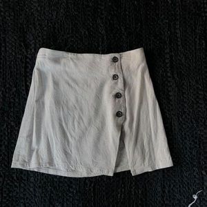 Linen button up skirt